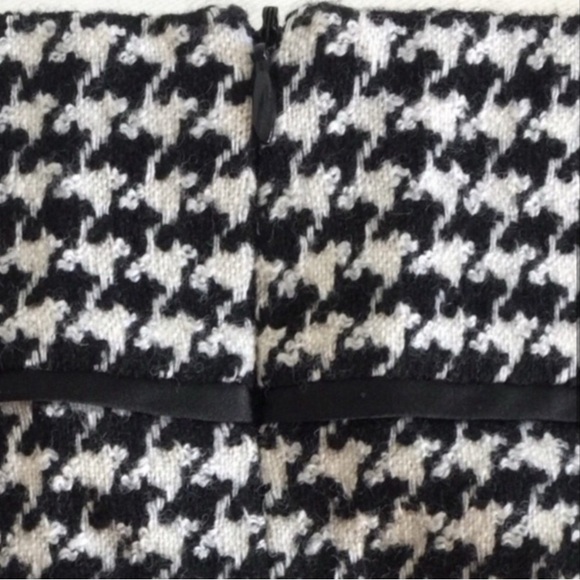 APOSTROPHE Wool-Blend Houndstooth Skirt Midi Lined Black Cream Plus Size 24W NWT - Picture 6 of 11